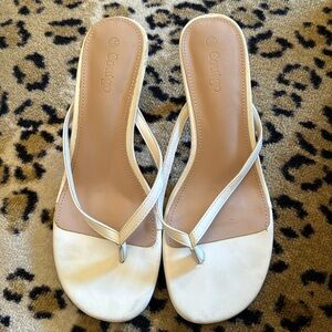 White Thong Sandal Heels